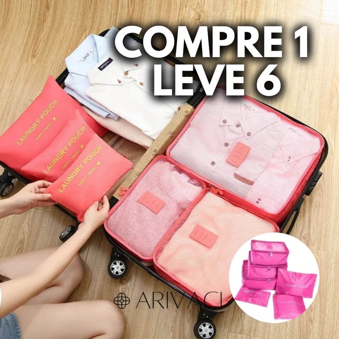 [COMPRE 1 LEVE 6] Kit Completo de Bolsas Organizadoras - Á Prova d´Água