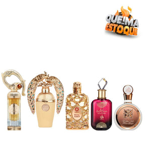 PROMOÇÃO COMPRE 1 LEVE 5 - Lattafa Sehr, Afeef, Royal Amber, Sabah Al Ward e Lattafa Fakhar - Queima de Estoque - 100ml Cada